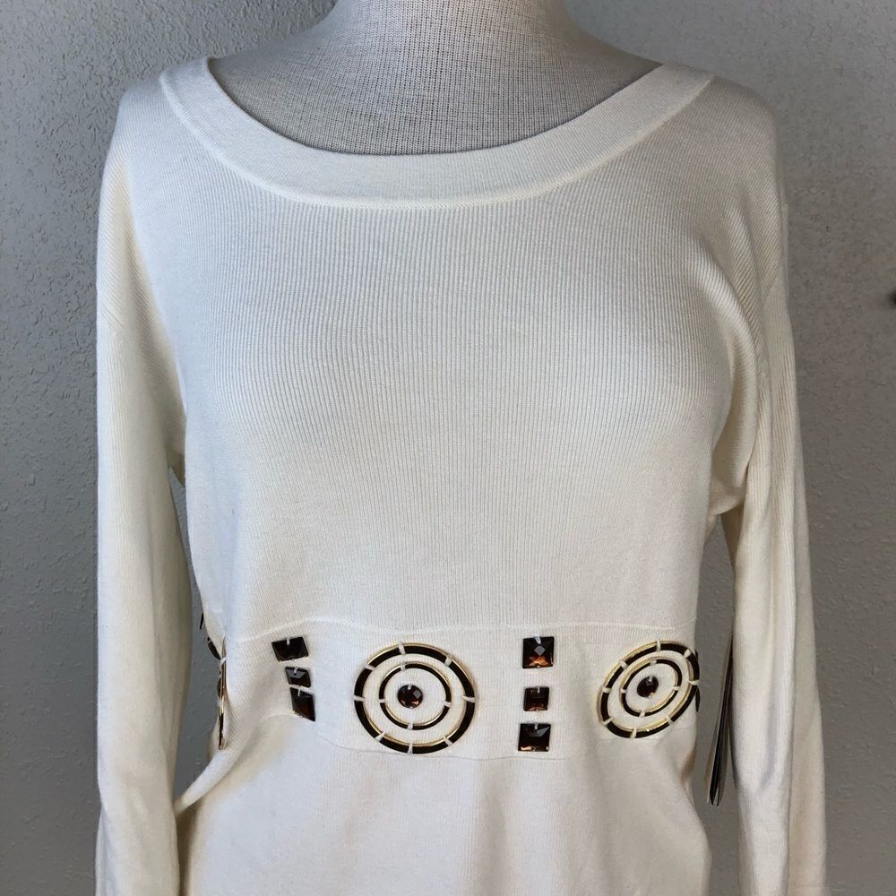 NWT Multiples 3/4 Sleeve Top Size P/L - Picture 2 of 7